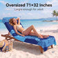 4 Pack Microfiber Beach Towel Oversized 71x32 Blue Multipack Bulk (4 Count)