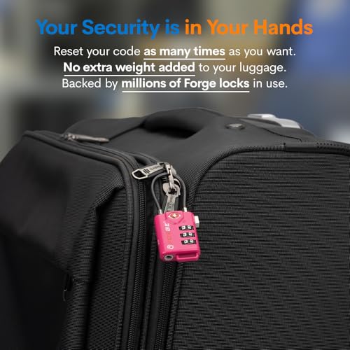 TSA Approved Cable Luggage Locks (4 Count)