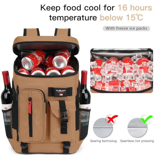 36 Cans Backpack Cooler Insulated Leakproof Soft Large Cooler Bag