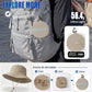 Water Resistant UPF 50+ Sun Bucket Hat Packable Brimmed for Women Men Khaki