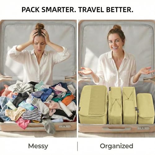 4 Piece Compression Packing Cubes for 3 (4 Count)