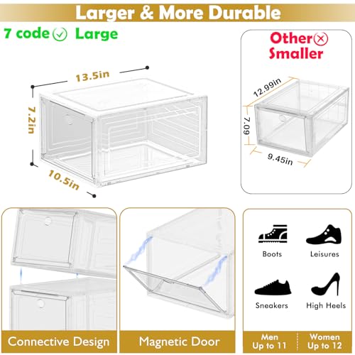 Large Thick Clear Shoe Organizer (9 Count)