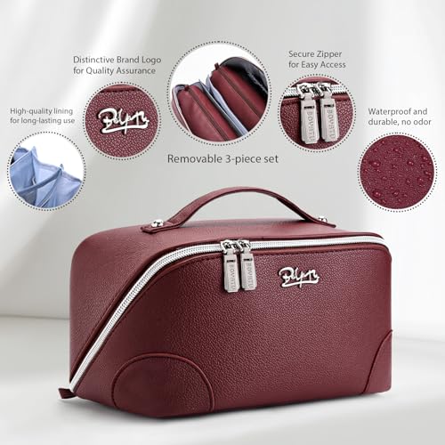 Travel Makeup Bag Cosmetic Bags for Women (3 Count)