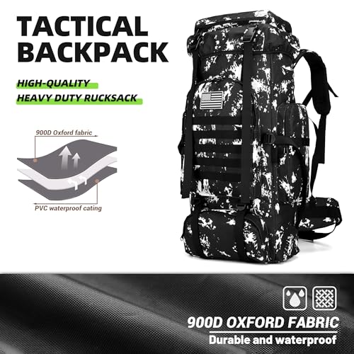 70L Camping Hiking Backpack Tactical Backpack Military Molle Rucksack Backpack for Outdoor