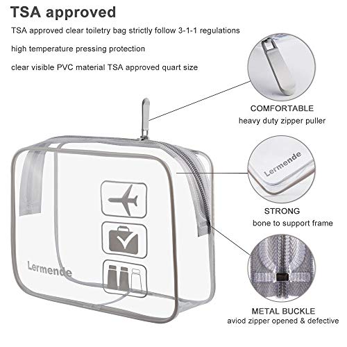 Clear Toiletry Bag TSA Approved Quart Size Travel Carry On