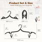 Black Travel Hangers with Clips (10 Count)
