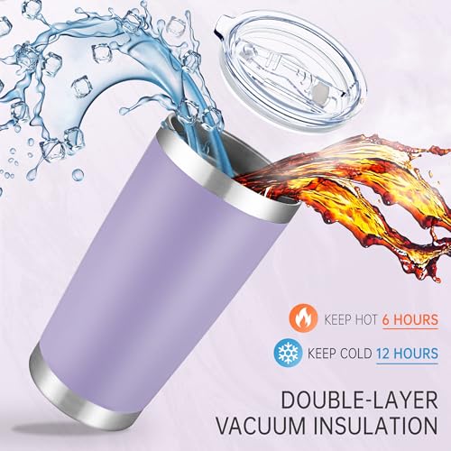 20 oz Tumblers Bulk Stainless Steel Tumbler with Lid (12 Count)