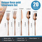 20 Piece Rose Gold Silverware Set for 4 (20 Count)