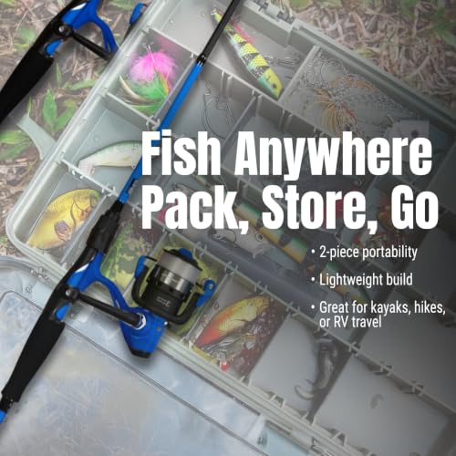 2 Piece IM6 Carbon Fishing Rod and Reel Combo for Bass