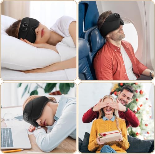 White Noise Bluetooth 5.4 Sleep Eye Mask with Timer