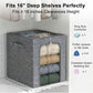 Blanket Storage Bins with Metal Frame for Closet (4 Count)