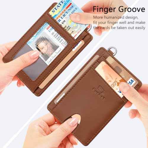 Slim Minimalist Wallet RFID Credit Card Holder for Men