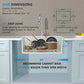 27"x19" White Undermount Sink