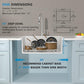 27"x19" White Undermount Kitchen Sink