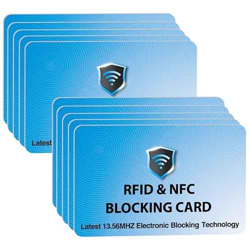 10 Pack RFID Blocking Card for Credit Debit ID Card (10 Count)