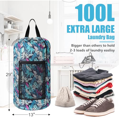 Portable with Adjustable Shoulder Straps Travel Dirty Laundry Bag