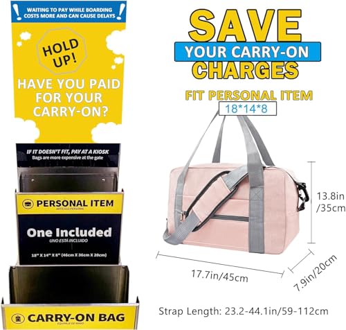 For Spirit Airlines Personal Item Bag 18x14x8 in Underseat Carry