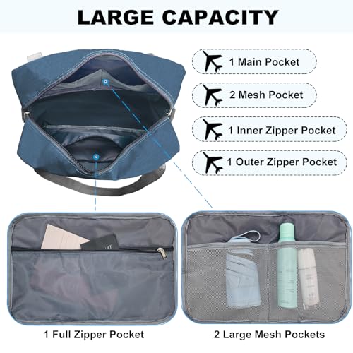 15 Inch Small Carry On Bags for Airplanes Spirit Airlines Personal Item Bag Underseat Foldable Travel Duffle Gym Bags for Women Men