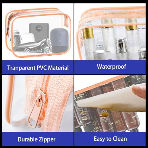 16 Pieces Clear Cosmetic Bags (16 Count)