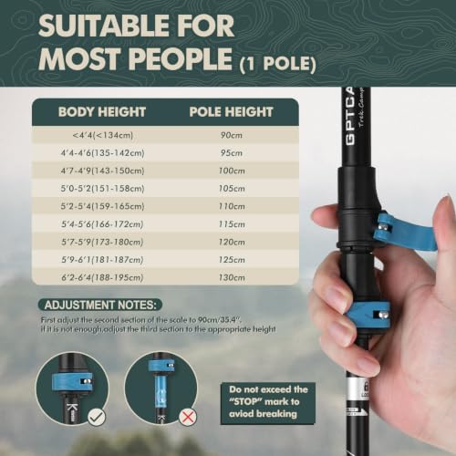 Aluminum Collapsible Trekking Pole with EVA Grip