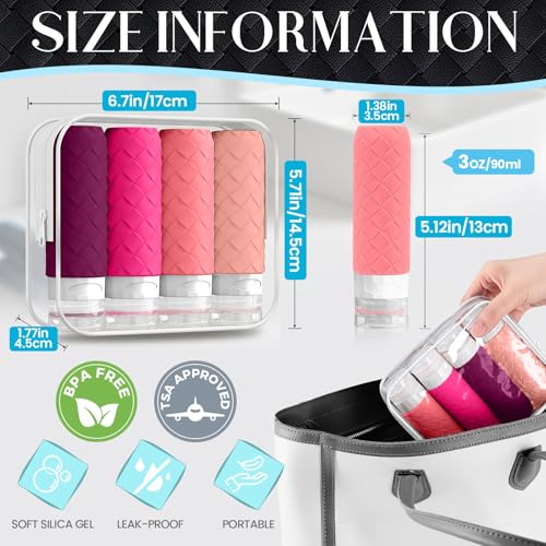Travel Bottles for Toiletries (4 Count)