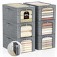 Baby Clothes Storage Bins with Metal Frame 27L 6 (6 Count)
