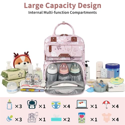 Diaper Bag Backpack for Baby Girl