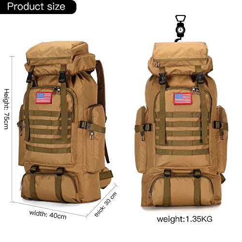 70L Camping Hiking Backpack Tactical Backpack Military Molle Rucksack Backpack for Outdoor