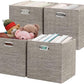 Storage Bins 11×11 Foldable Storage Cubes Boxes Container Closet Organizer Shelf Cabinet Bookcase (4 Count)