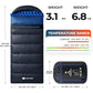 Cotton Flannel XXL Sleeping Bags for Adults Cold Weather Camping Sleeping Bag for Adults Kids Teens with Compression Sack