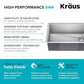 Stainless Steel 30 in Undermount Kitchen Sink KWU110
