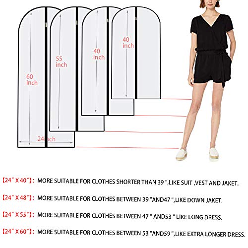 Hanging Garment Bag Suit Bags for Closet Storage (12 Count)