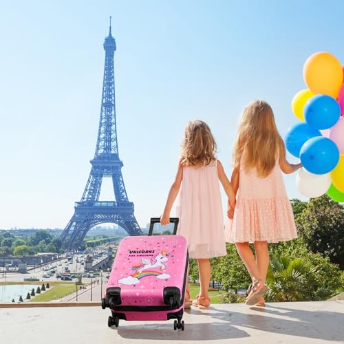 Kids Luggage and Backpack 18 Suitcase with Spinner Wheel Hard Case Travel 13 Backpack Girl Suitcase Set for Kids Travel Supplies