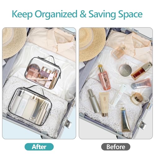 Clear Makeup Bag Travel (2 Count)