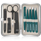 Tweezers Set 9 Pcs Nail Clipper Kit with Case for Eyebrows Grooming (9 Count)