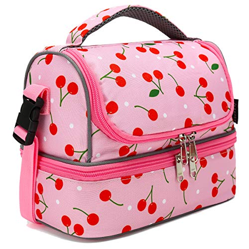 Kids Double Decker Cooler Insulated Lunch Bag Large Tote for Boys