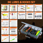 6 Piece Fishing Rod Kit with Carry Case