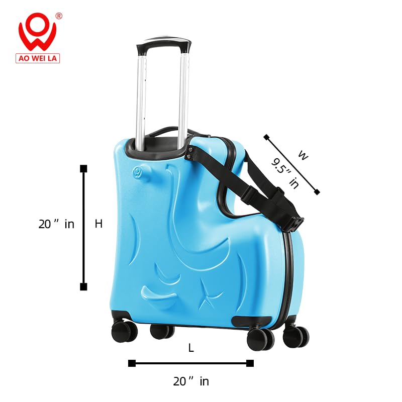 Toddler Luggage Ride On Suitcase for Kids with 4 Spinner wheels