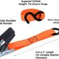 XSTRAP STANDARD Ratchet Tie Down Straps 4 Pk 10 Ft- 300 Lbs Load Cap- 900 Lbs Break Strength-Cargo Straps for UTV, ATV, Pickup,Truck, Moving Appliances, Lawn Equipment, Orange