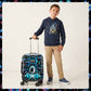Kids Luggage Set Carry On Rolling Suitcase with U shaped Pillow Toddler Suitcase for Boys Travel Set Rocket Hardside Luggage with Spinner Wheels Airline Approved