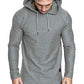 Mens Fashion Athletic Hoodies Sport Sweatshirt Solid Color Fleece Pullover Light Grey