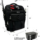 Baitium Fishing Backpack, Tackle Bag With Rod Holders, 40L Capacity With Cooler, Rain Cover, Insulated Pocket, 4 Tackle Trays Included (Jet Black)