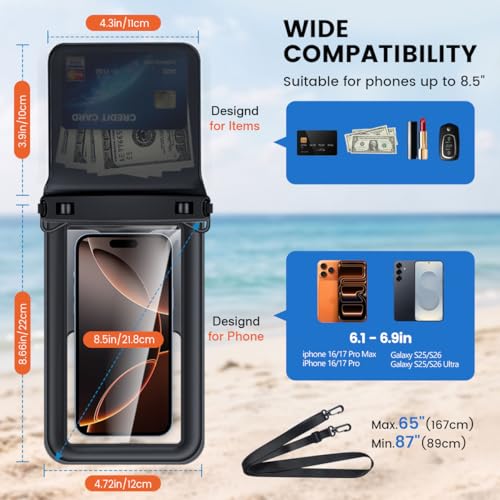 2 Pack Floating Waterproof Phone Pouch (2 Count)