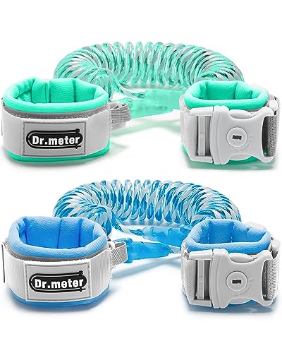 2 Pack Toddler Safety Leash with Key Lock Anti Lost Wrist Link