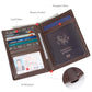 Polare Luxury RFID Blocking Leather Passport Holder Travel Wallet For Men and Women