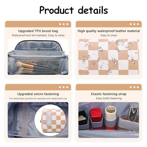 Travel Makeup Bag Organizer Cosmetic Bag (3 Count)