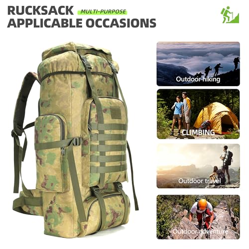 70L Camping Hiking Military Tactical Backpack Outdoor Water