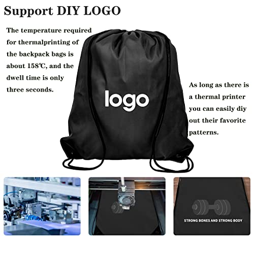 60 Pieces Drawstring Backpack Bags Sports Sackpack Bulk Cinch Gym Bag For Women Men Outdoor Sports Backpack