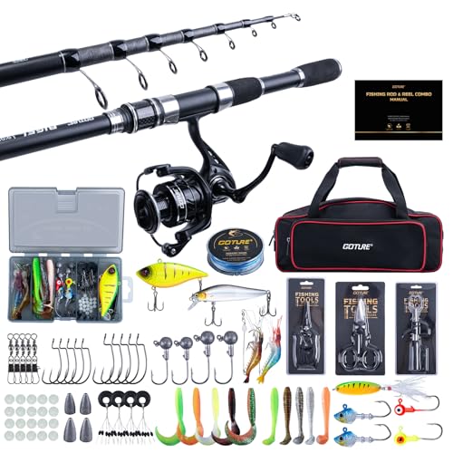 9FT Telescopic Spinning Rod & Reel Travel Kit with Storage Bag