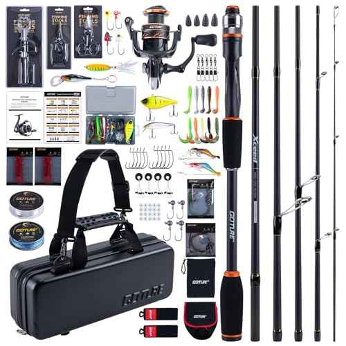 6 Piece Fishing Rod Kit with Carry Case